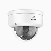 CZ804 - 4K PoE Überwachungskamera außen, 4X Optischer Zoom, 2,8-12 MM motorisiertes Varifokalobjektiv, Intelligente Zwei Lichtern Nachtsicht, Bewegungserkennung 2.0, Eingebautes Mikrophon, Alarmierung mit sirene und blitzlicht
